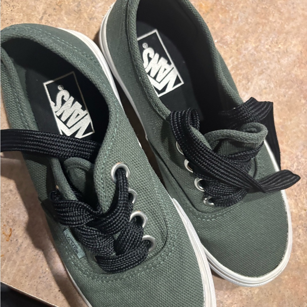 Vans Forest Green Canvas Shoes